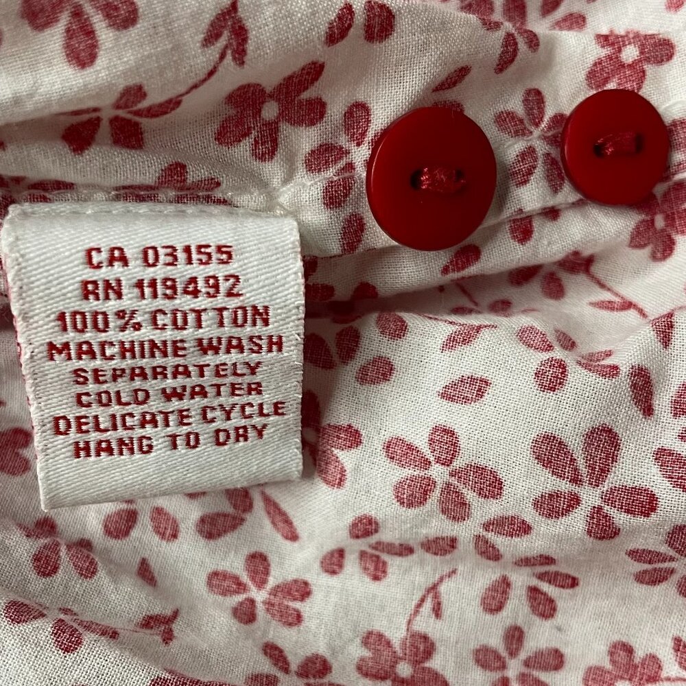April Cornell White Dress with Red Floral Print - Picture 8 of 9